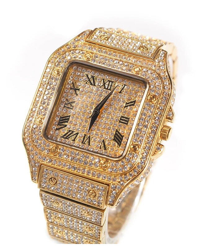 Diamond Square Watch (Gold)
