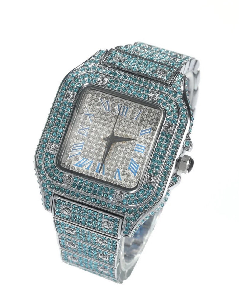 Diamond Square Watch (Blue)