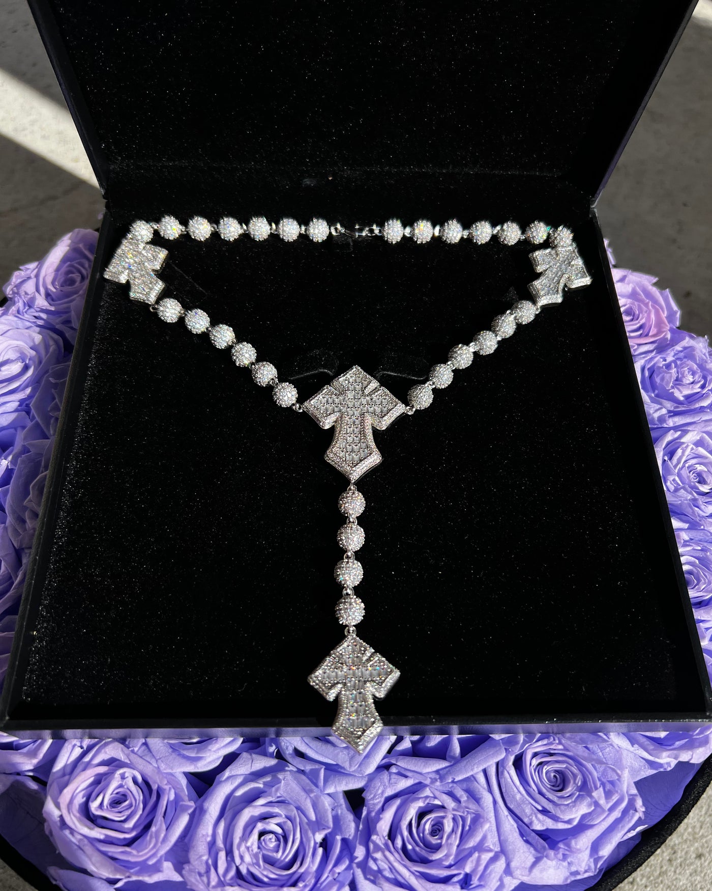 Rosary Cross Necklace