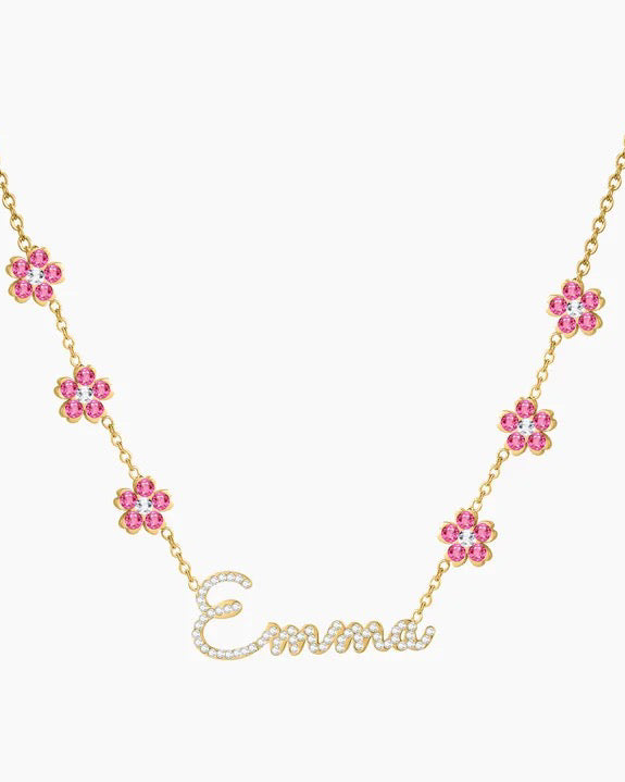 Floral Diamond Custom Nameplate