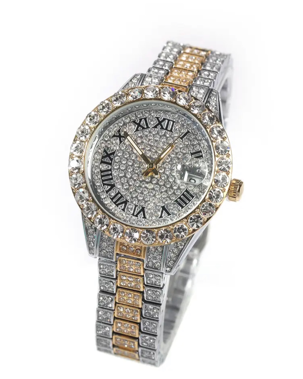 Icy Diamond Watch (Gold/Silver)