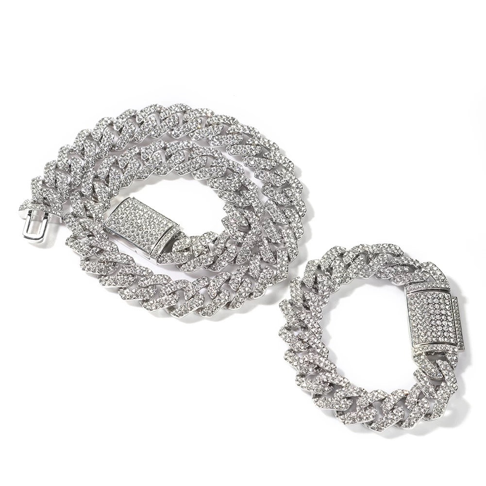 Bossy Cuban Link Necklace & Bracelet Set
