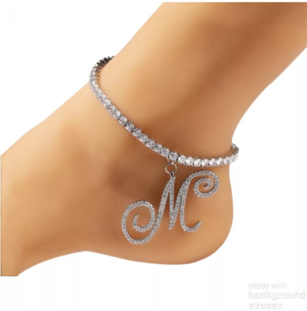 Initial Tennis Anklet